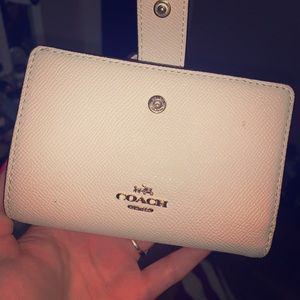 White coach wallet small lightly used